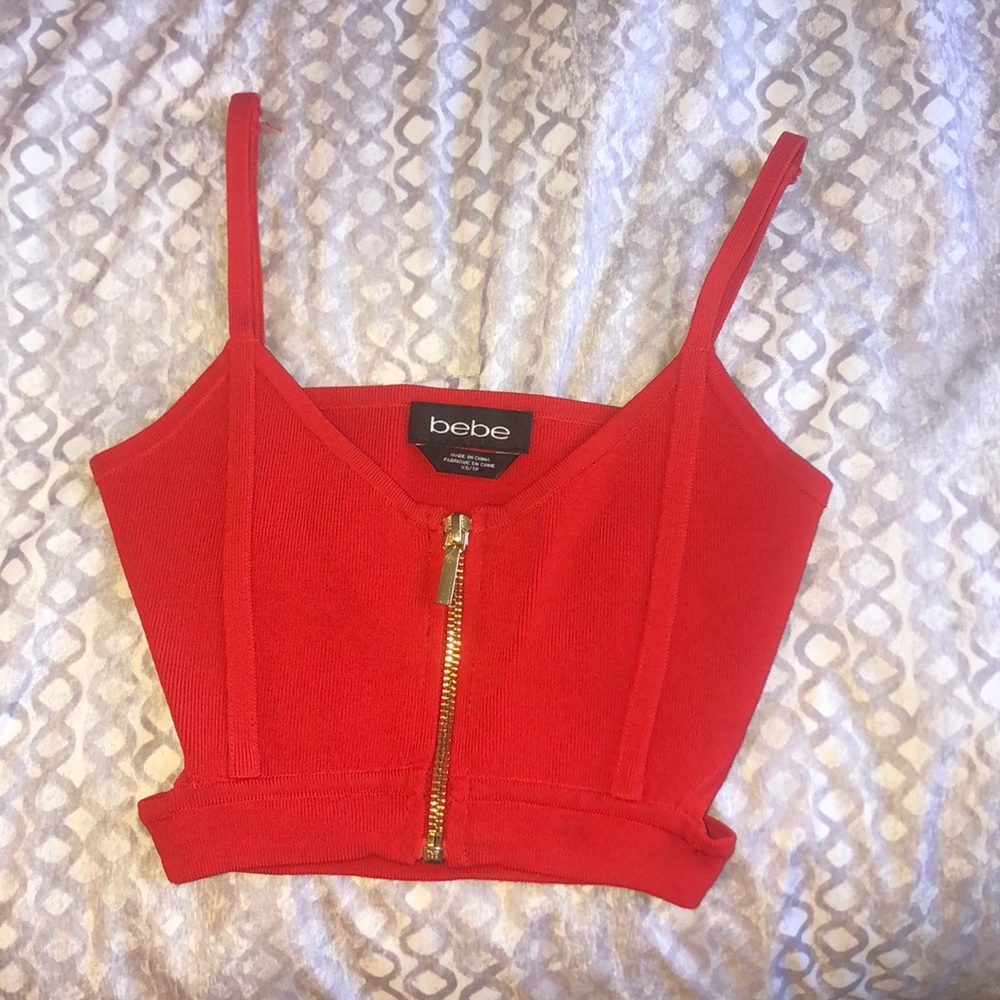 Red crop top